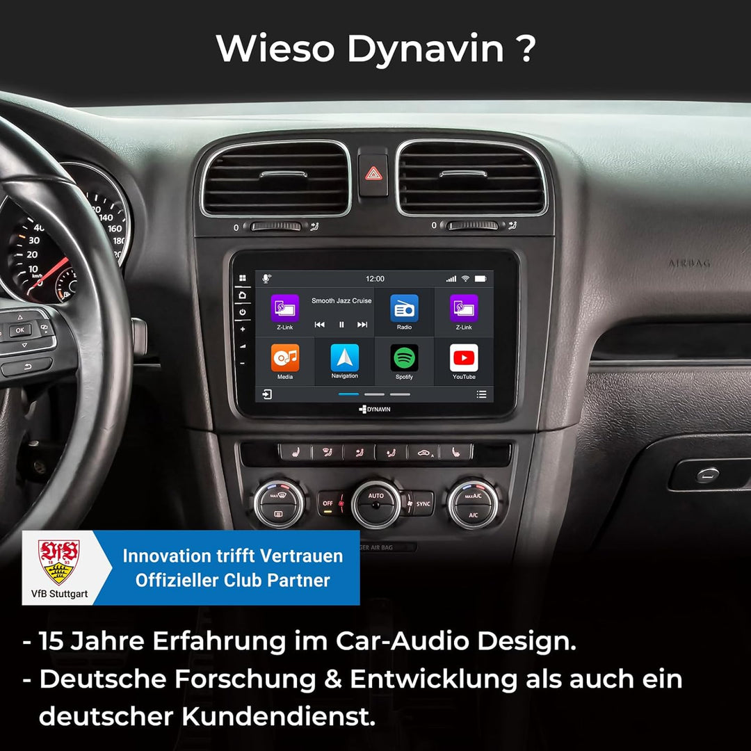DYNAVIN Android Autoradio Navi für VW Passat Golf Polo Tiguan Skoda, mit 4 * 100W DSP Verstärker | D
