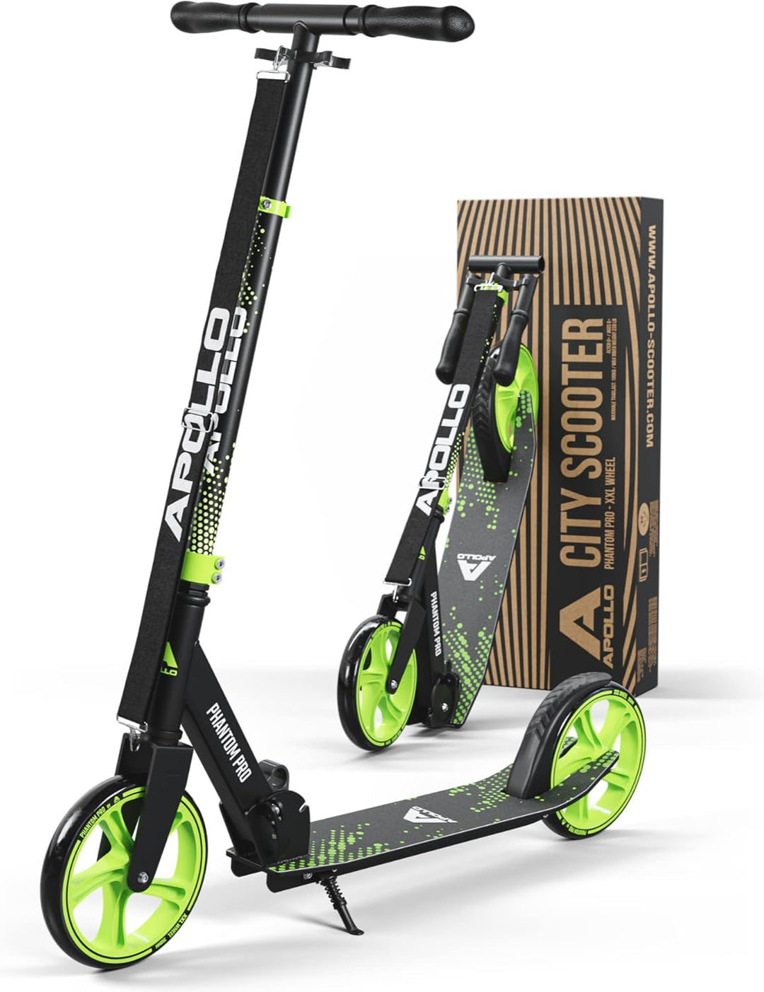 Apollo XXL Wheel Scooter - Phantom Pro Cityroller | Klappbarer City Roller für Kinder | Höhenverstel