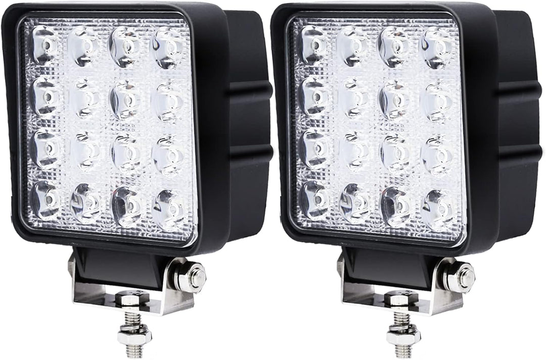 Lospitch LED Arbeitsscheinwerfer 12V 48W,LED Scheinwerfer 24V für auto,LKW,traktor,Offroad,SUV,ATV,R