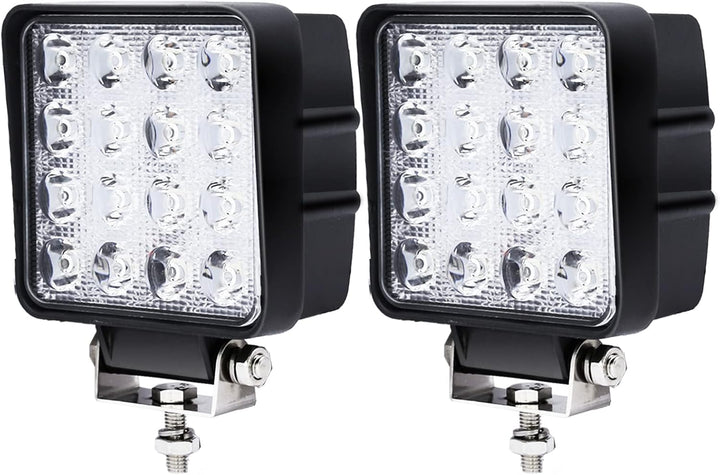 Lospitch LED Arbeitsscheinwerfer 12V 48W,LED Scheinwerfer 24V für auto,LKW,traktor,Offroad,SUV,ATV,R