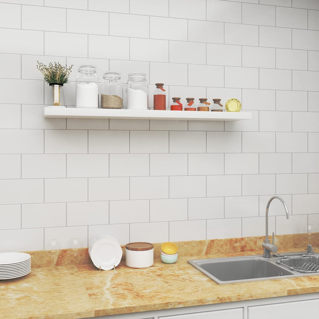 WOLTU Wandregal Volato Wandboard freischwebend hochglänzend weiss Schweberegal CD DVD Regal Bücherre