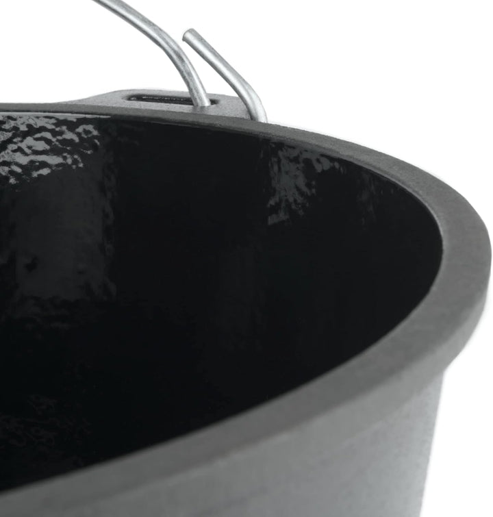 BBQ-Toro Dutch Oven Emaille Serie | Emailliert 4,2 Liter | Gusseisen Kochtopf mit Füssen | Bräter mi