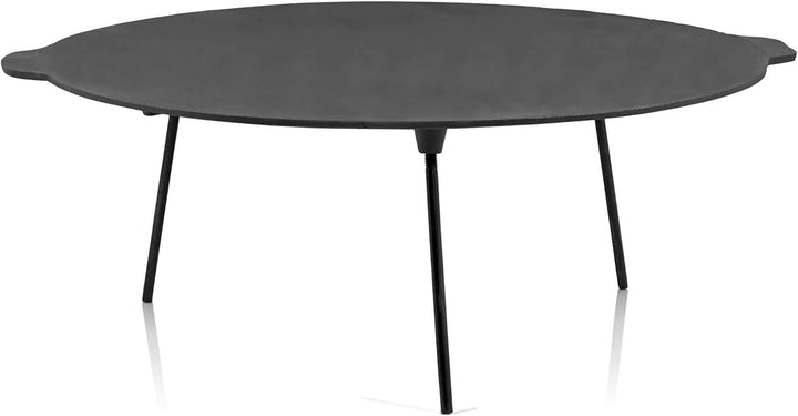BBQ-Toro Gusseisen Grillpfanne (Ø 60 cm) mit 3 Beinen | rund | Dutch Oven Ständer | Dreibein Grillpl