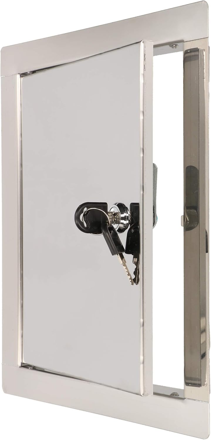 KOTARBAU® Revisionsklappe Grösse 40x50cm mit Schlüssel Edelstahl Silber für
