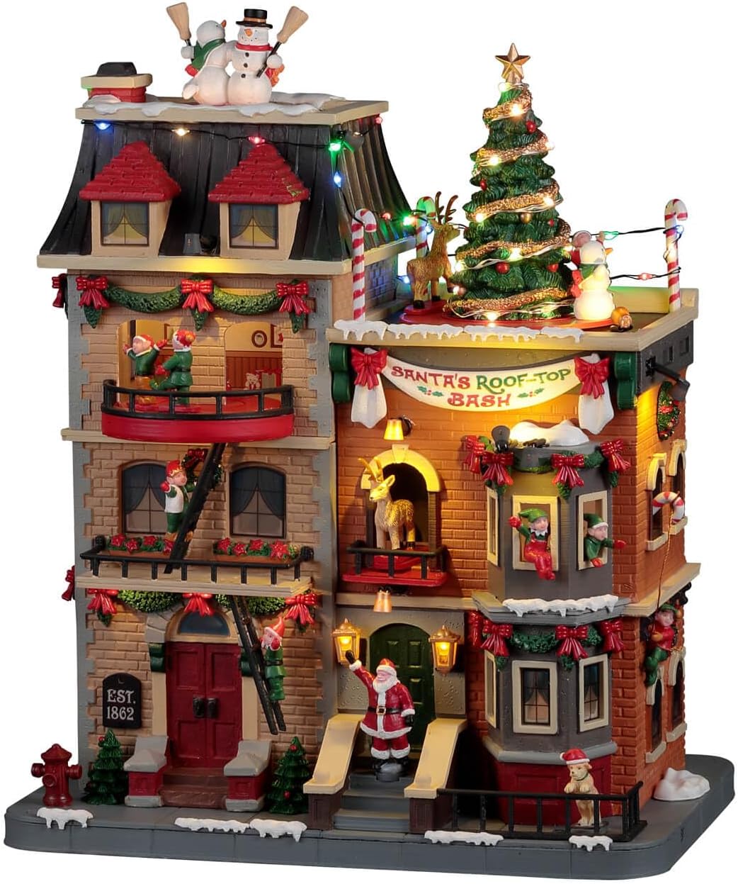 Lemax 25861-UK Santa's Wonderland Sights & Sounds: Santa's Rooftop Bash