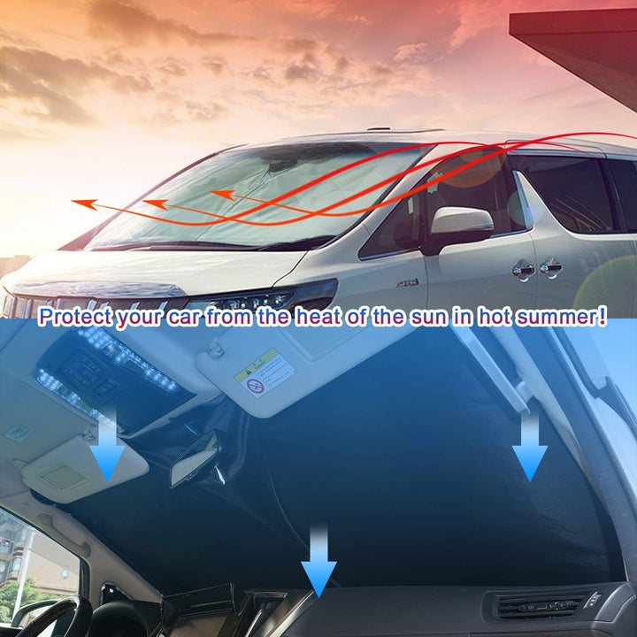 CDEFG Kompatibel mit VW T-Cross t Cross 2018-2023 Sonnenschutz Abdeckungen Frontscheibe Sonnenschirm