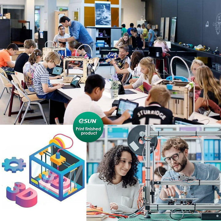 eSUN PLA+ Filament 1.75mm, 3D Drucker Filament PLA Plus, Massgenauigkeit +/- 0.03mm, 3kg Spule (6.6