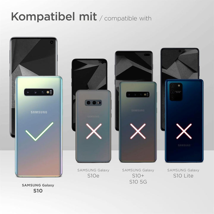 ONEFLOW Soft Case für Samsung Galaxy S10 Hülle aus Silikon mit Kameraschutz, Silikonhülle mit erhöht