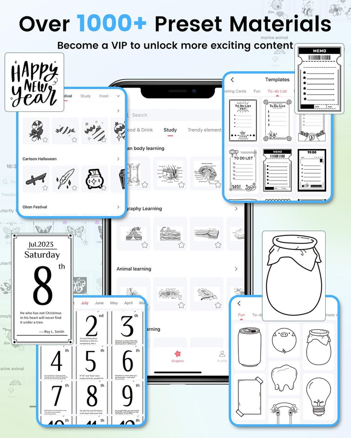 Phomemo M02 Pro 300 DPI Taschendrucker Mini Thermo Fotodrucker für Handy, Sticker Drucker, Kompatibe