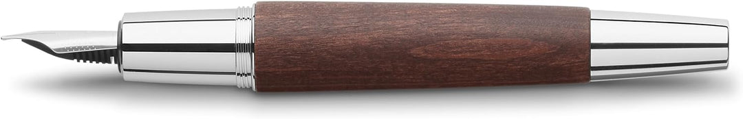 Faber-Castell 148213 - Füllfederhalter e-motion Holz / Chrom, Feder: B, inklusive Geschenkverpackung
