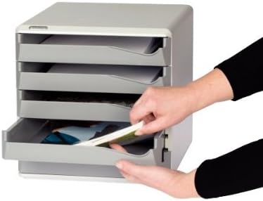 Leitz Post-Set mit 5 Schubladen, Schubladenset zur Aufbewahrung von Dokumenten und Büromaterialien,