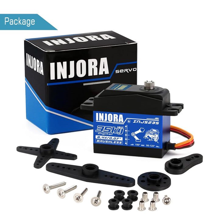 INJORA RC Servo Motor 35KG Wasserdicht Brushless Servo Grosses Drehmoment Digital Servo Hoch Stromsp