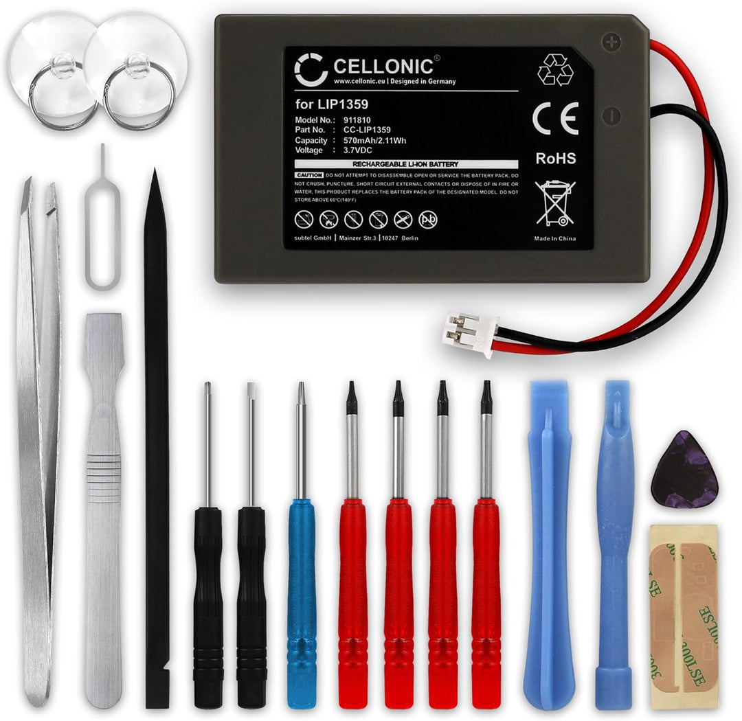 CELLONIC® Ersatz Akku LIP1359 kompatibel mit Sony Playstation 3 Controller, PS3 Dualshock Ersatzakku