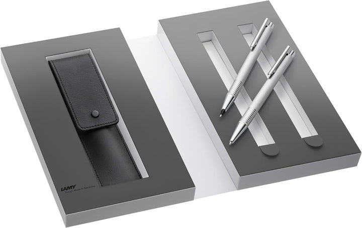 LAMY logo Set 899 aus rostfreiem Edelstahl in brushed: Kugelschreiber 206 Grossraummine LAMY M 16 sc