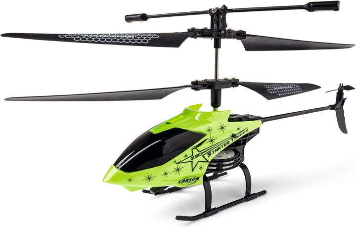 Carson 500507182 Starter Tyrann 230 IR 2Ch RTF grün - Hubschrauber, für Einsteiger, RC Heli, fernges