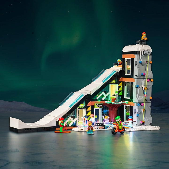 LocoLee Led Licht Set Kompatibel mit Lego City Wintersportpark, Led Beleuchtungs Set Compatible with