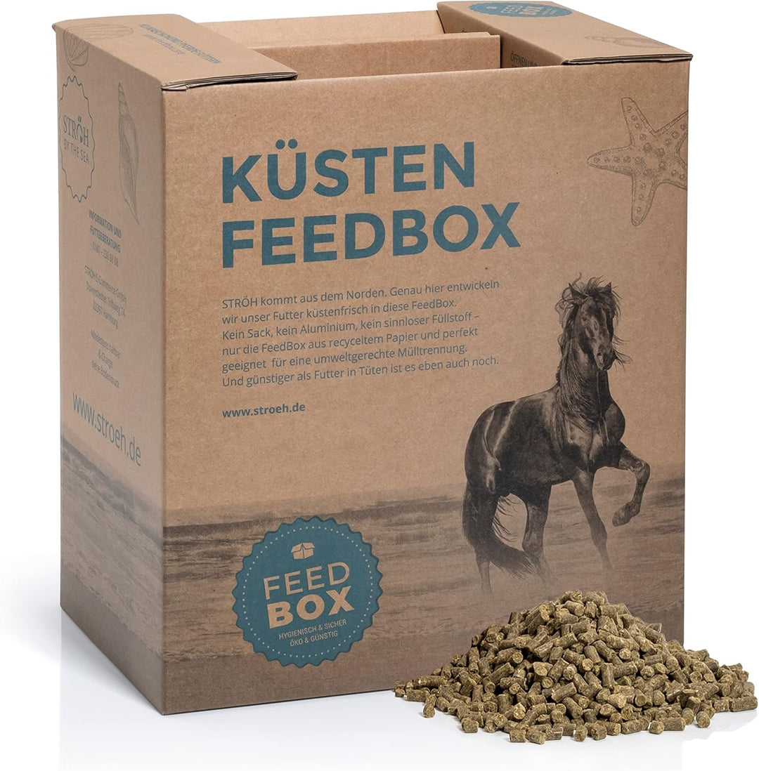 STRÖH Magenruhe Pferd (12kg Feedbox) Magenruhe Pferd (1kg) • Für Pferde Magen, Darm & Verdauung • Mi