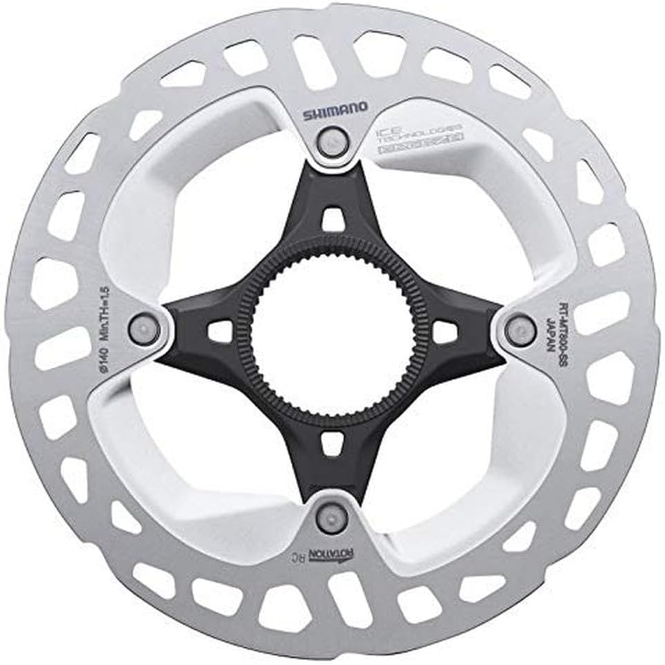 SHIMANO RT-MT800 Bremsscheibe Center-Lock silber/schwarz 2020 Scheibenbremse vorne silver/black 140m
