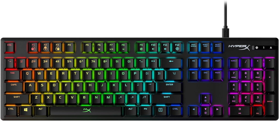 HyperX Alloy Origins – Mechanische Gaming–Tastatur, RGB, HyperX Blue mechanische Switches, kompakt,