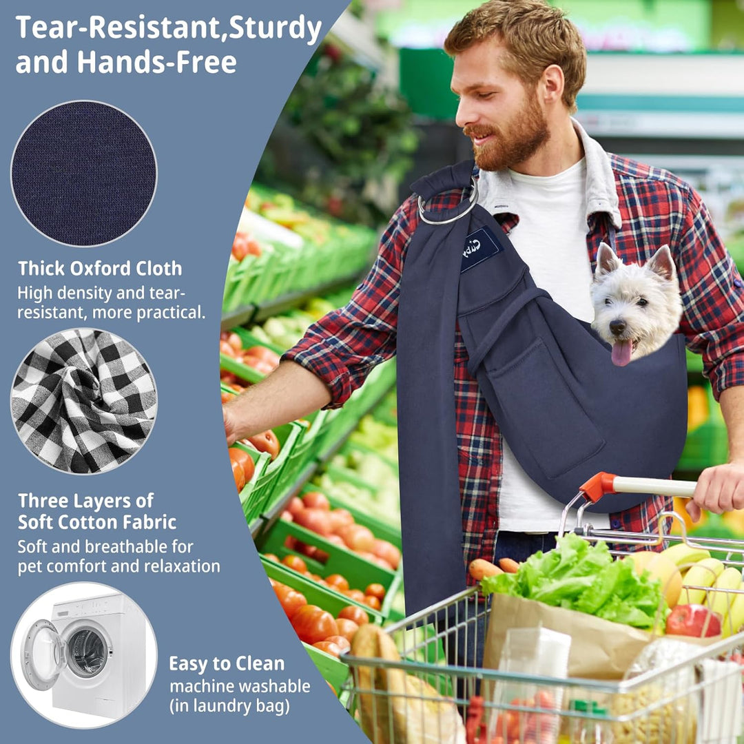 Cuby Hundetragetuch für Hunde und Katzen, wendbar, für Haustiere, Papoose Bag, weiche Tasche und Tra