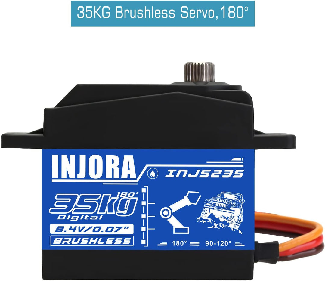 INJORA RC Servo Motor 35KG Wasserdicht Brushless Servo Grosses Drehmoment Digital Servo Hoch Stromsp