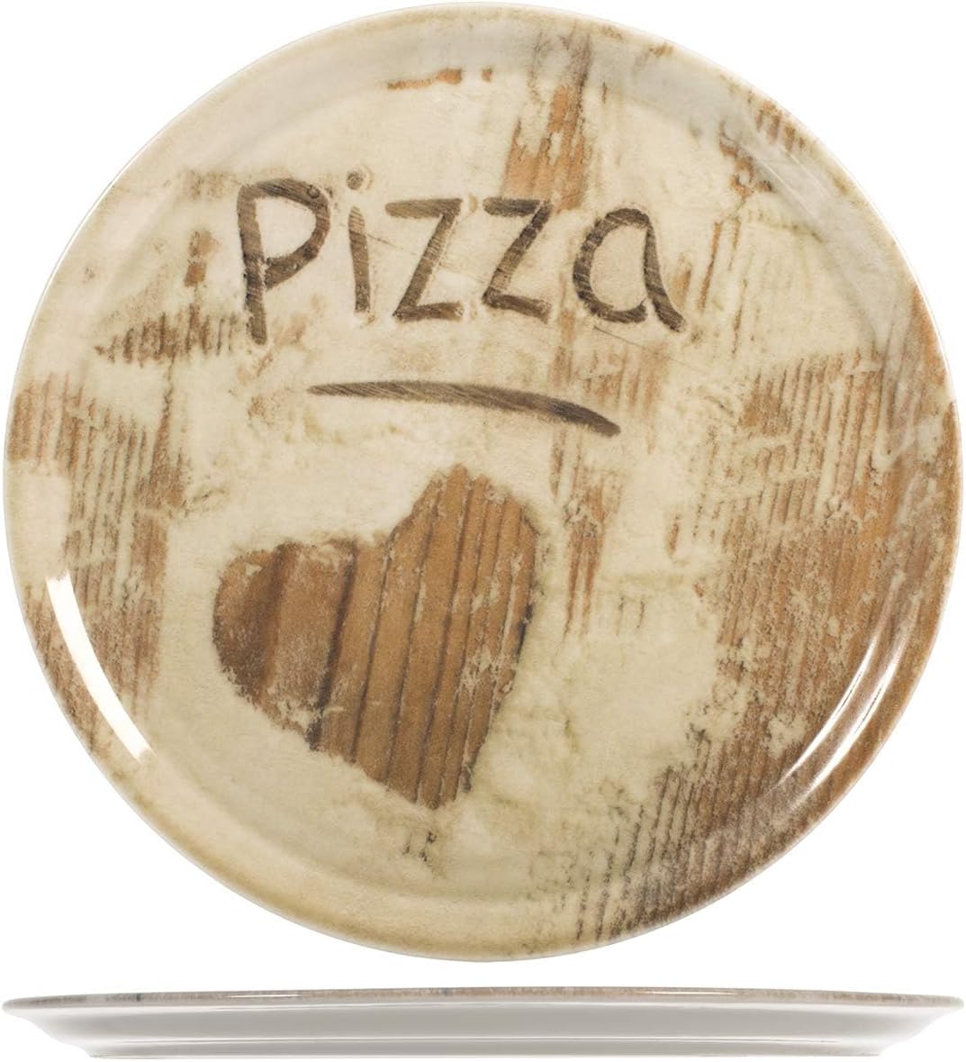 Saturnia Heart Pizzateller, Porzellan, sortiert, 33 cm, 6 Stück