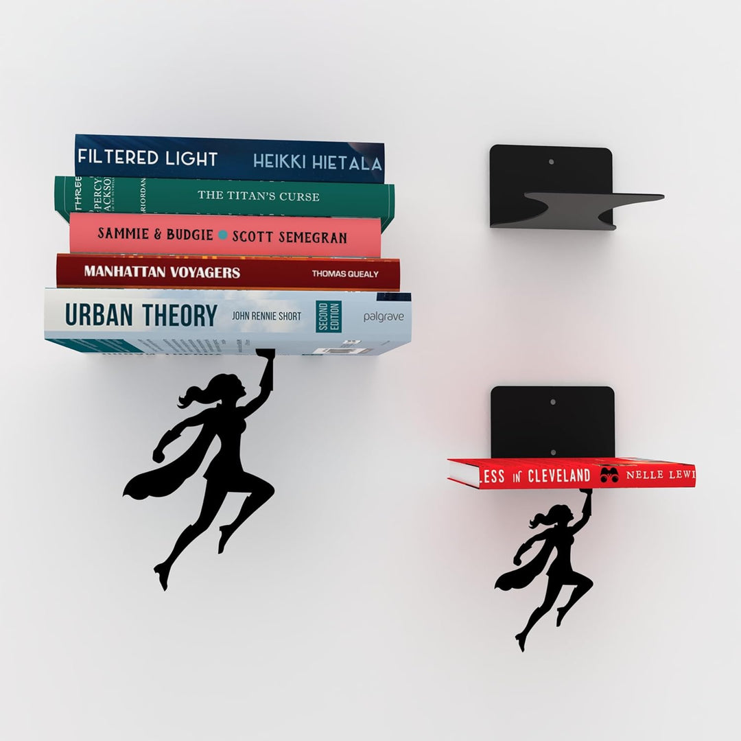 Artori Design Deko Schweberegal Aesthetic Buchstütze Wandregal - Wand Dekoration Buchständer Regal a