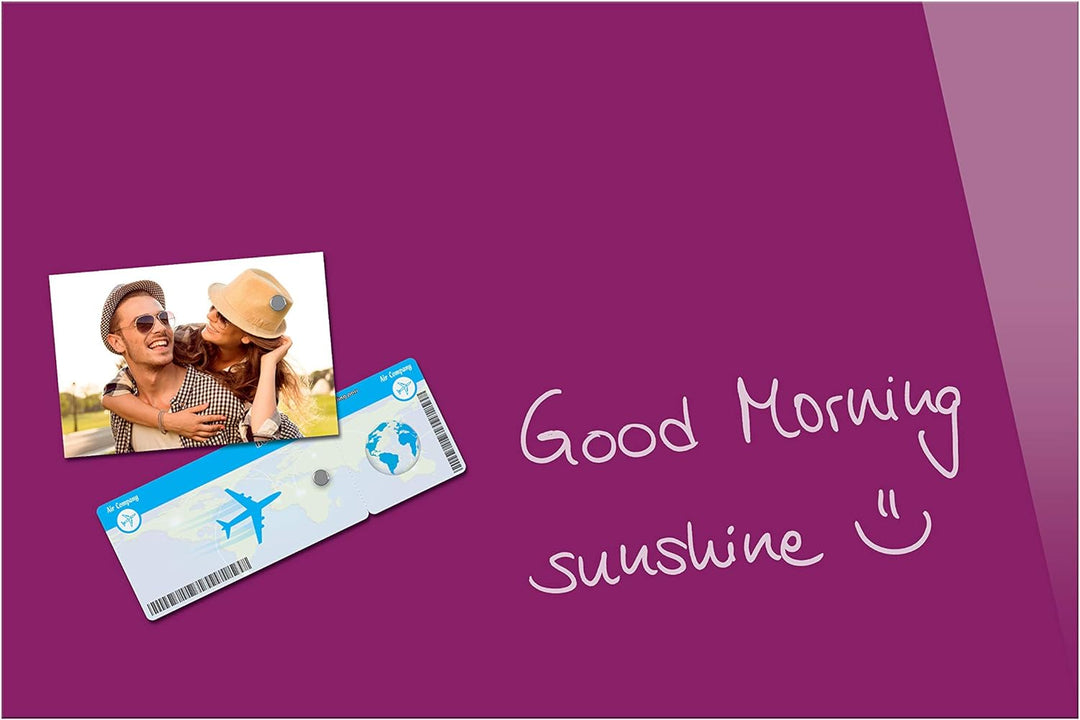 Be!Board B1204 Glas-Magnettafel beere, 60 x 40 cm, Memoboard magnetisch beere 60 x 40 cm, beere 60 x