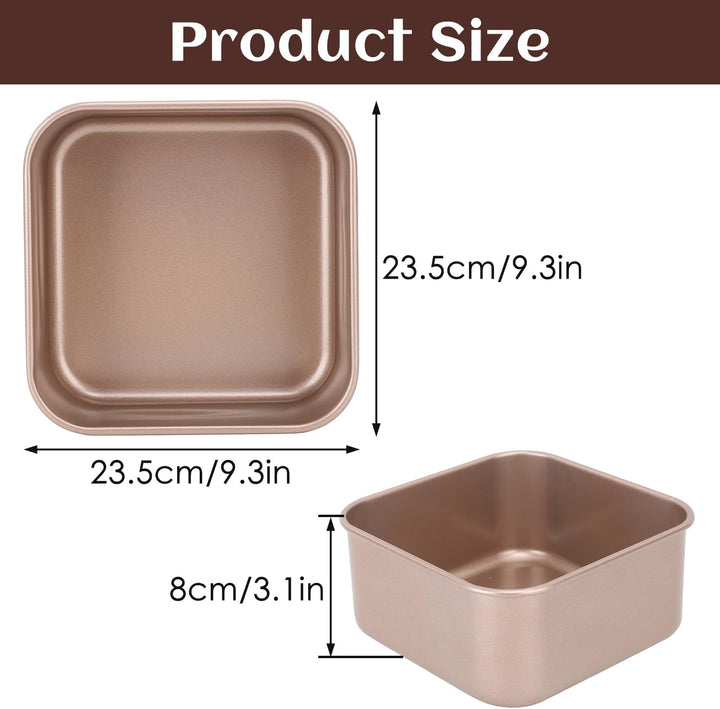 Brotbackform 17cm/21cm/23cm Quadratisch 8cm Tief Kastenform Karbonstahl Antihaftbeschichtung Brotfor