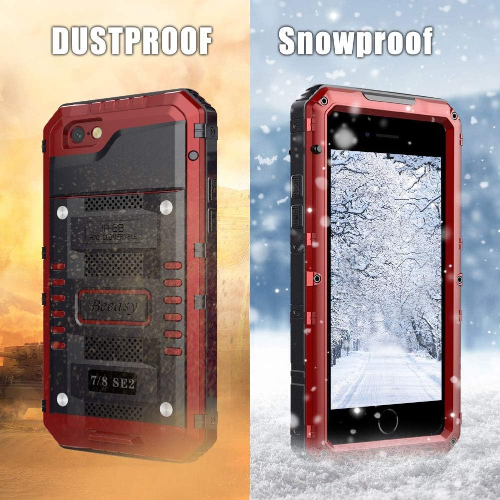 Beeasy für iPhone SE 2020/2022 Hülle, iPhone 8/7 Hülle Wasserdicht Outdoor Case Stossfest Panzerhüll