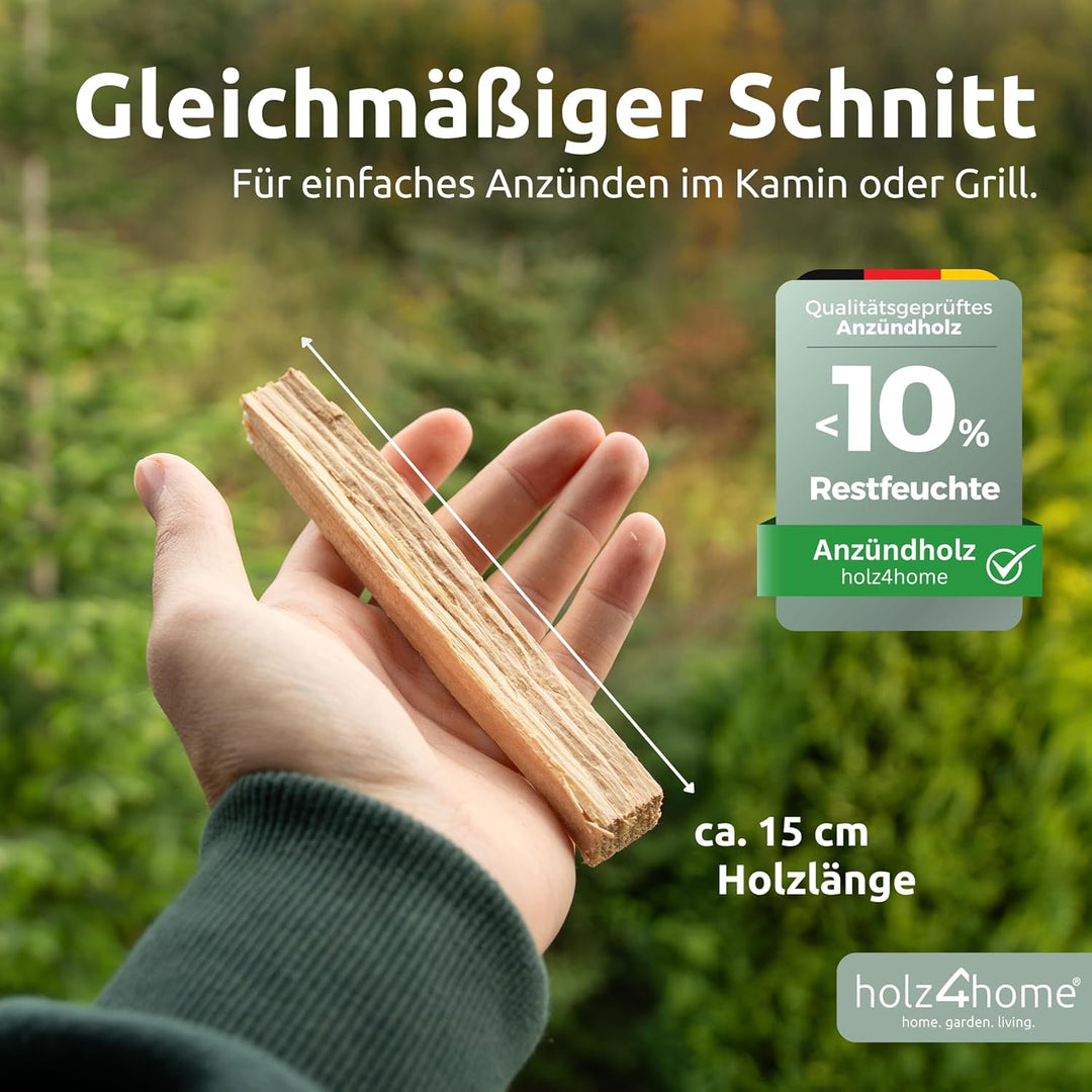 holz4home® Anfeuerholz Getrocknet 30kg (10 x 3kg) I Nadelholz Anzündholz Ofenfertig Trockenes Anmach