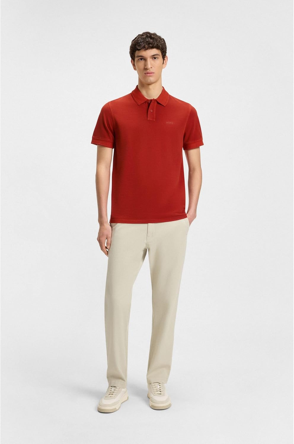 BOSS Herren Prime Polohemd S 842open Orange, S 842open Orange