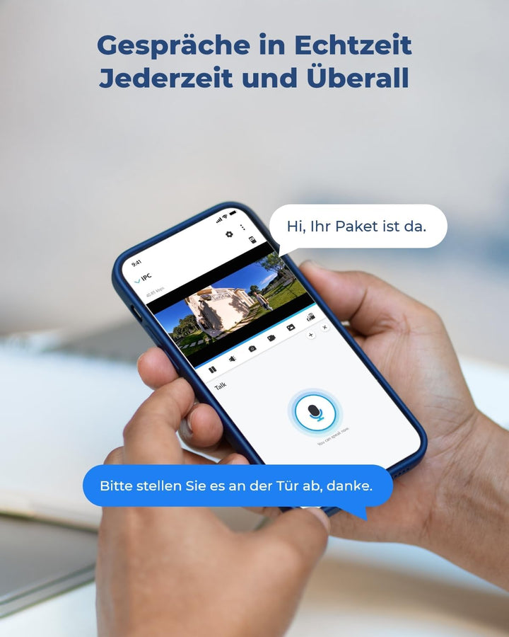 Reolink 4K Dual-Lens WLAN Überwachungskamera Aussen, 180° Ultra-Weitwinkel, Person-/Fahrzeug-/Hausti