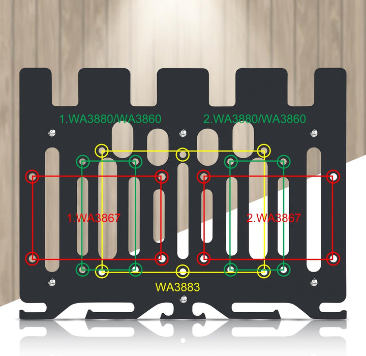 DITKOK Upgrade 3-in-1 Wandhalterung für Worx Ladegeräte, Akkus und Akku-Bohrmaschine, Metall-Akkuhal