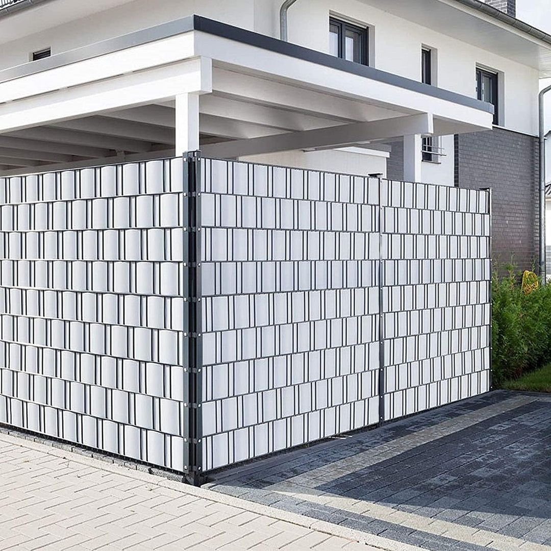 UISEBRT PVC Sichtschutzstreifen für Doppelstabmatten, 65 m x 19 cm Doppelstabmattenzaun, Blickdichte