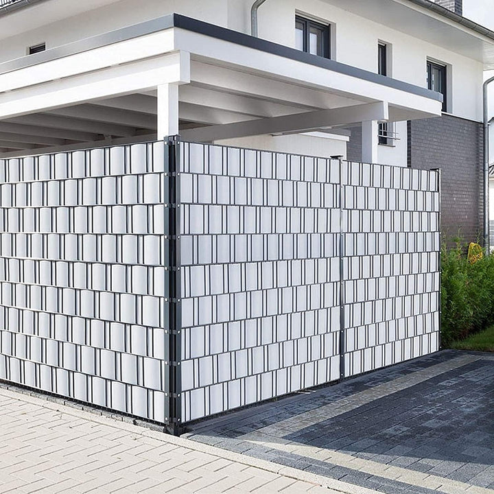 UISEBRT PVC Sichtschutzstreifen für Doppelstabmatten, 65 m x 19 cm Doppelstabmattenzaun, Blickdichte