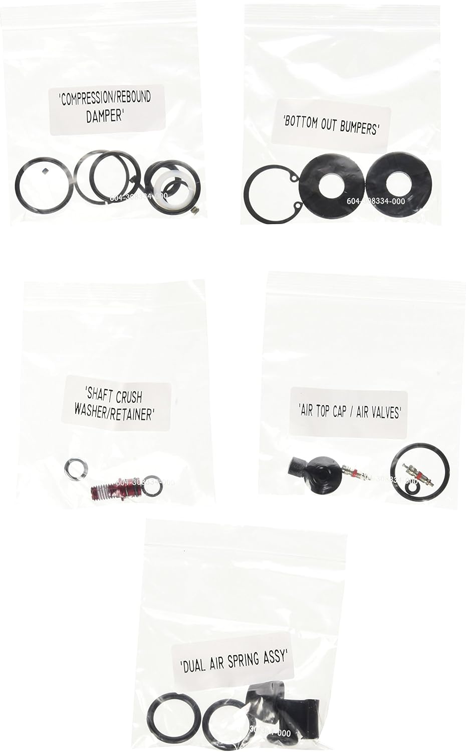 RockShox 143311 Dichtung Air Service Kit für SID Bremsen, schwarz, 5 x 5 x 3 cm