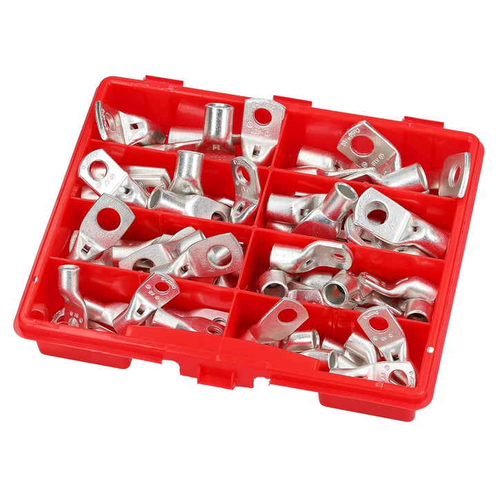 Sortiment Kasten Rohrkabelschuhe Set unisoliert 25-50mm² 68 Quetschverbinder I Industriequalität