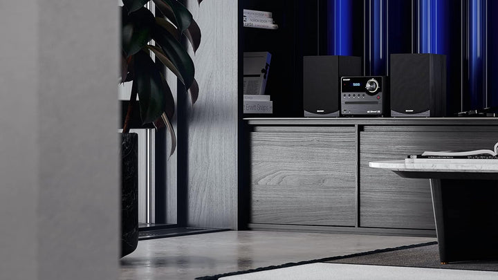 SHARP XLB517DBK Mirco-Soundsystem 45W (Digitalradio mit DAB, DAB+ und UKW/FM-Radio, Bluetooth, USB,