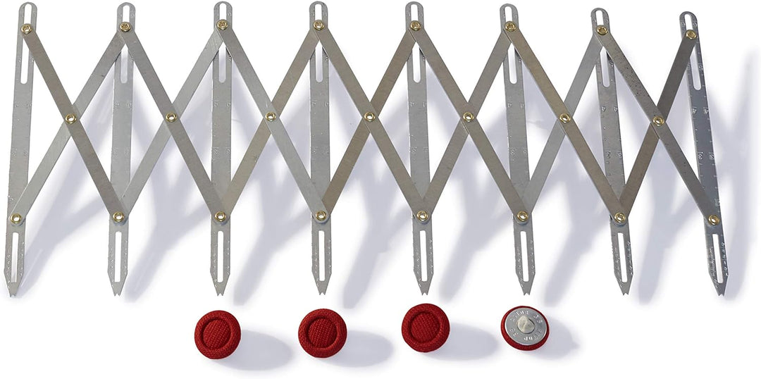 Simflex Abstandshalter zum Nähen, verstellbar, Metall, Silber, 7,5 x 0,4 x 15,5 cm Sewing Gauge, Sew