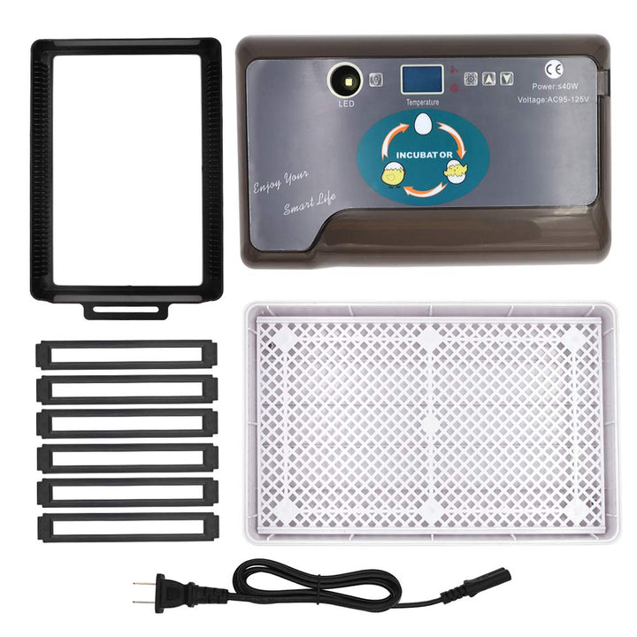 MUALROUS Inkubator Ei Vollautomatischer Brutmaschine Hühnereier Automatischer Hühnerbrutkasten Inkub