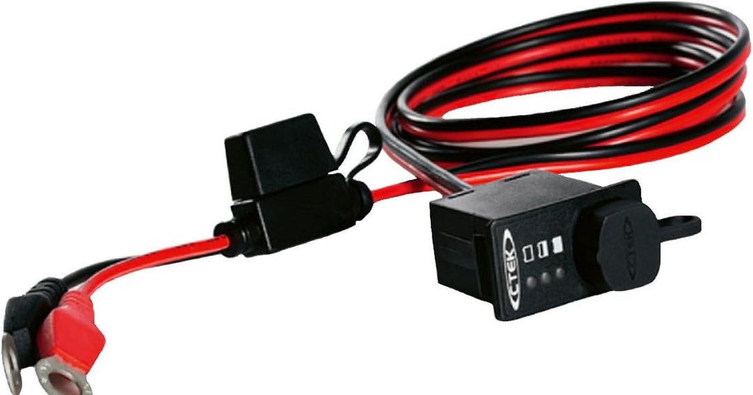 CTEK M8 Comfort Indikator Panel Direct Connector mit Status Lichter, 3,3 m & Protect Bumper: Rutschf