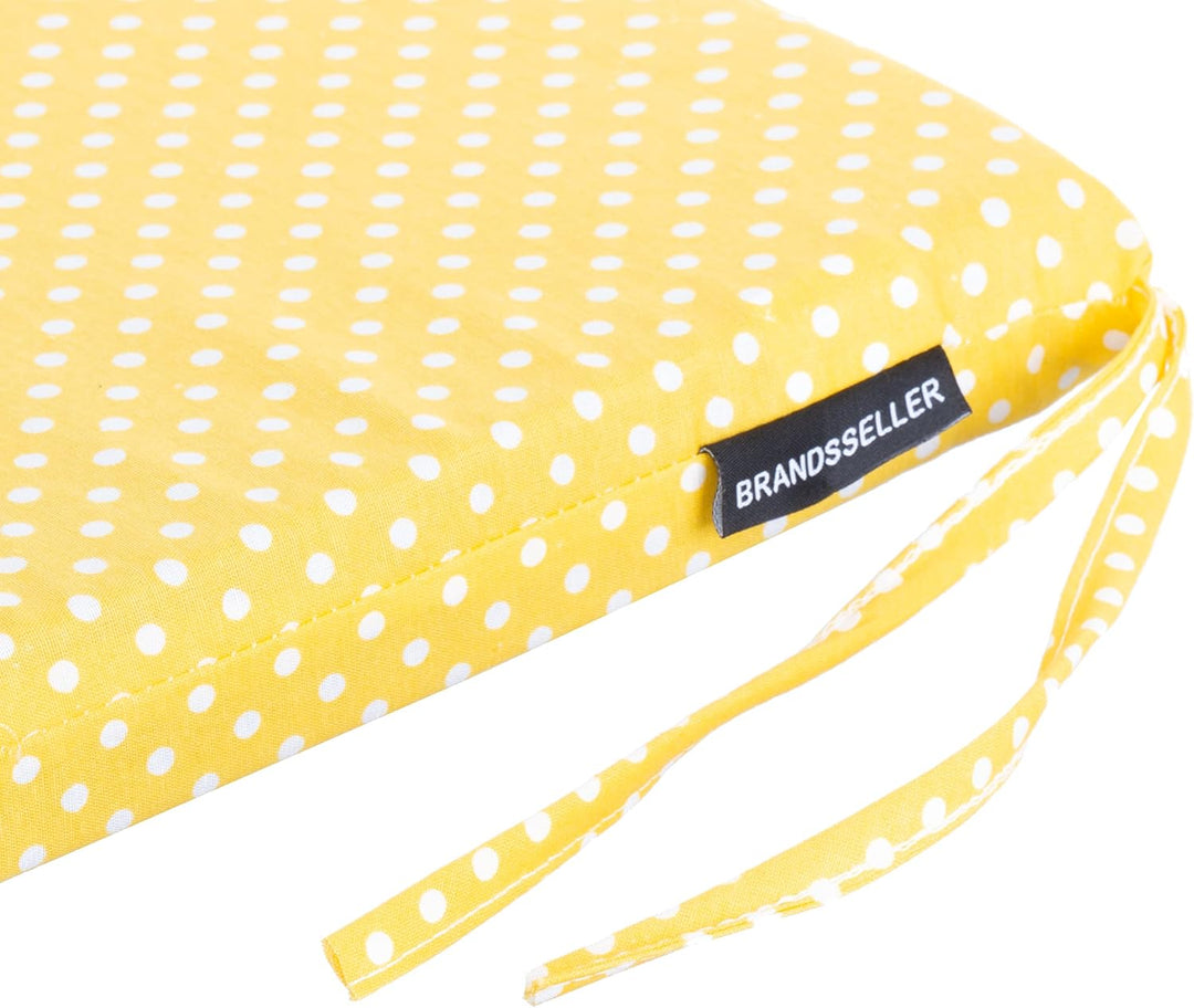 Brandsseller Sitzkissen Punkte 4er-Set ca. 40x40 cm mit Klettverschluss Stuhlauflage Sitzauflage 4 K