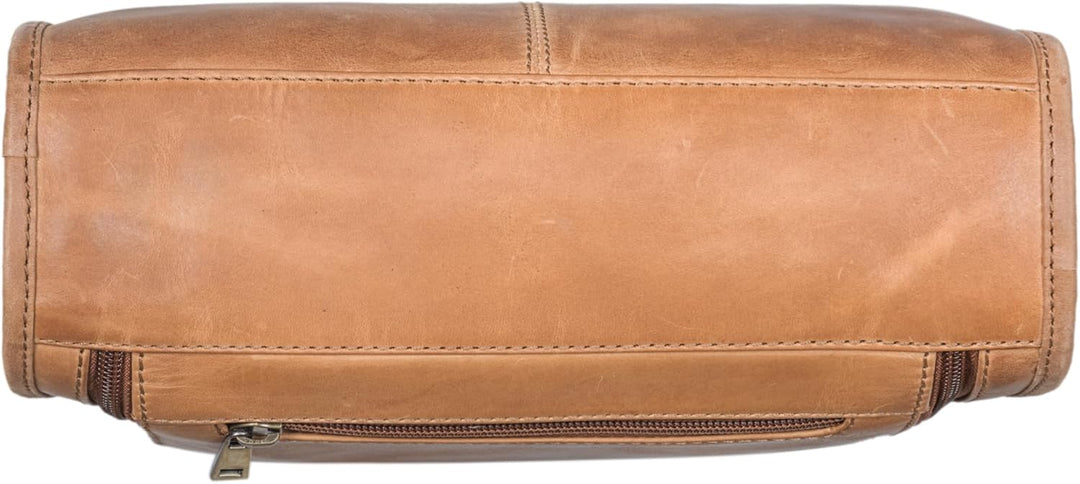 STILORD 'Juri' Leder Kulturbeutel Gross für Damen und Herren Unisex Waschtasche für Unterwegs Kosmet