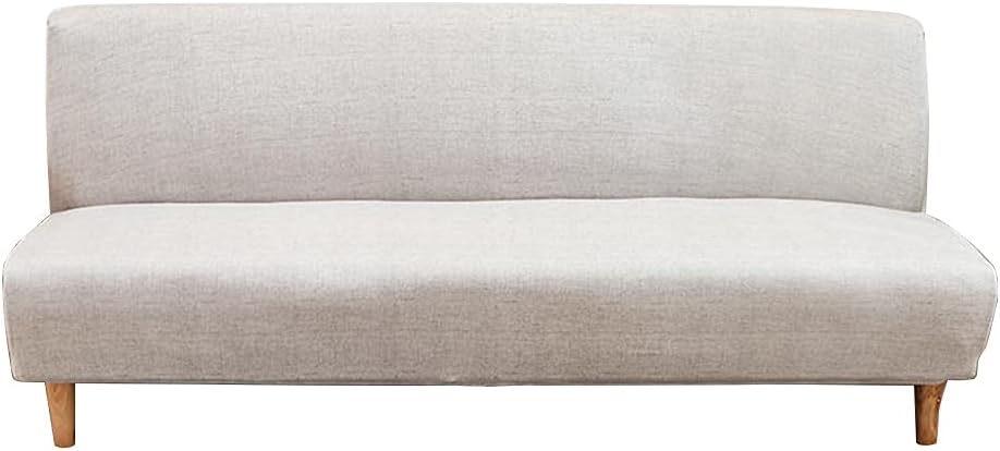 CHNSHOME Sofabezug ohne armlehnen Stretch Armlose sofaüberwurf Sofahusse Ohne Armlehne 1 sitzer Sofa