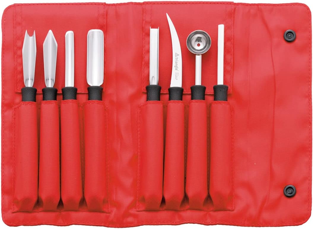 triangle 90 818 08 02 Schnitzmesser Set Professional, 8-teilig Carving Schnitz Werkzeuge in professi