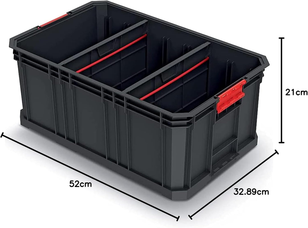 Kistenberg Transportkiste Stapelbox Werkzeugkiste Lagerkiste Aufbewahrungsbox Modulkiste (mit trennw