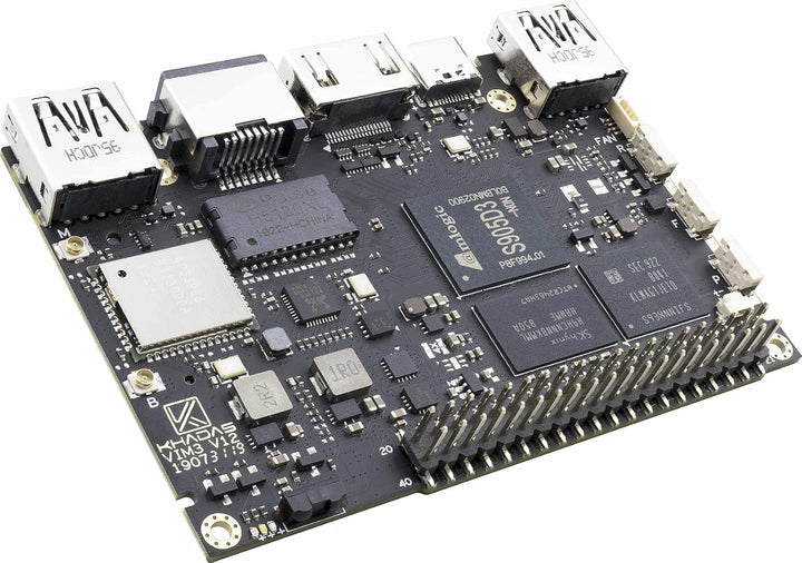khadas VIM3L Amlogic S905D3 12 nm Prozess für niedrige Hitze und hohe Effizienz (VIM3L HTPC Kit), VI