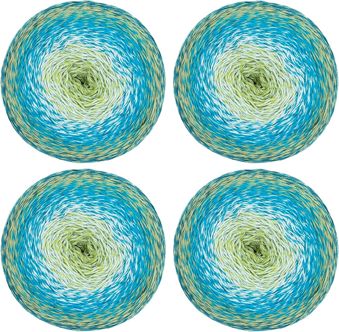 Gründl Wolle Saragossa (weiches Farbverlaufsgarn aus 50% Baumwolle und 50% Polyacryl, 250 g / 1000 m