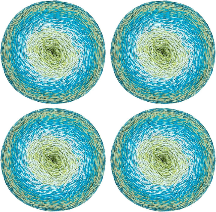 Gründl Wolle Saragossa (weiches Farbverlaufsgarn aus 50% Baumwolle und 50% Polyacryl, 250 g / 1000 m